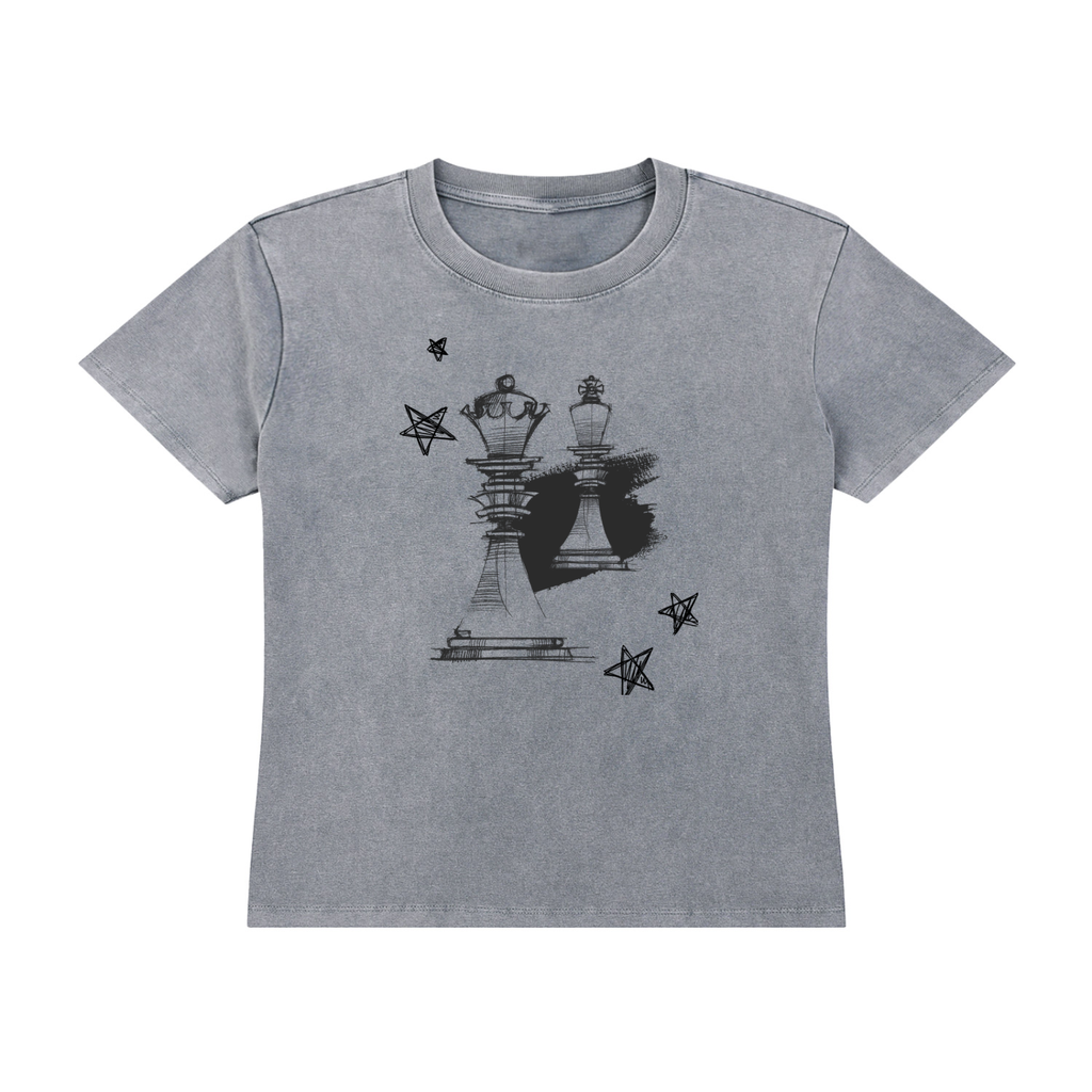 "King & Queen" Women's Slim Fit T-shirt